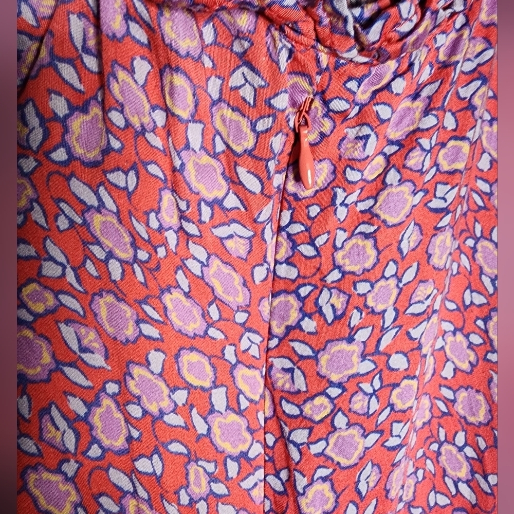 Omika Wilora Mini Dress Felice Orchid Sz Small Anthropologie Floral Cottage Core - Picture 9 of 15
